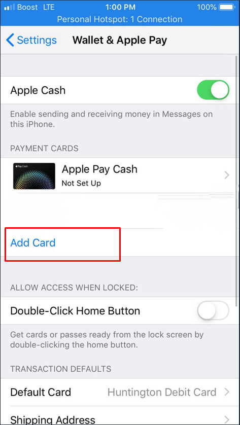 How to card apple pay nfc