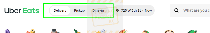 Uber eats carding method