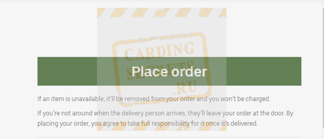 Uber eats carding method