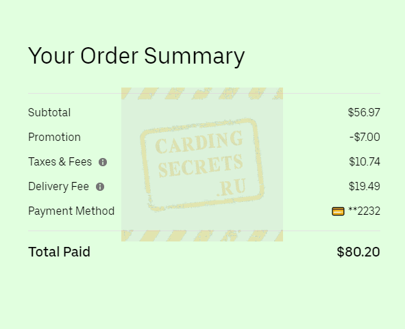 ubereats.com carding method