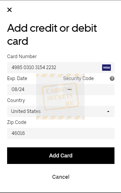 UBEREATS.com CARDING METHOD FREE FOOD 2024 EASY - Carding Methods