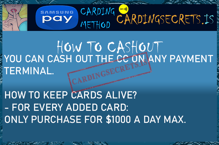 samsung pay carding method Cashout