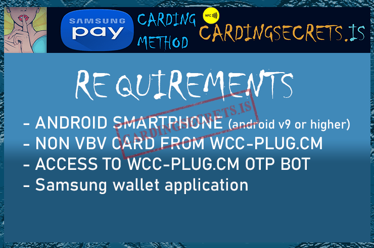 Samsung pay carding requirements