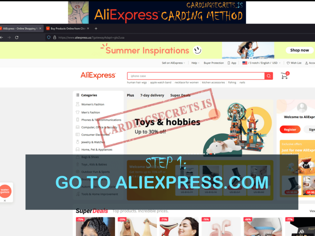 AliExpress Carding Method Step 1