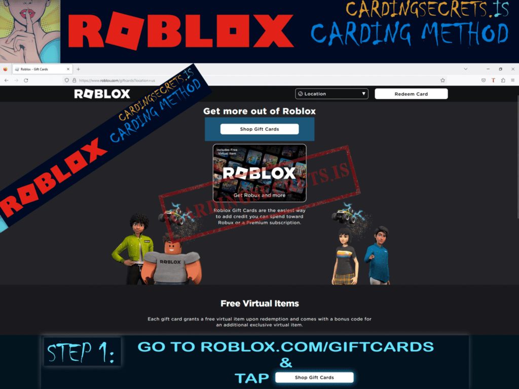 Roblox carding method step one