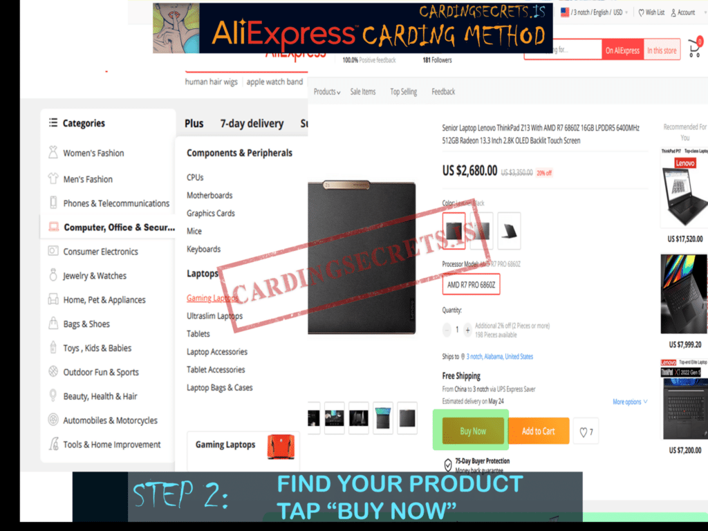 AliExpress Carding Method Step 2