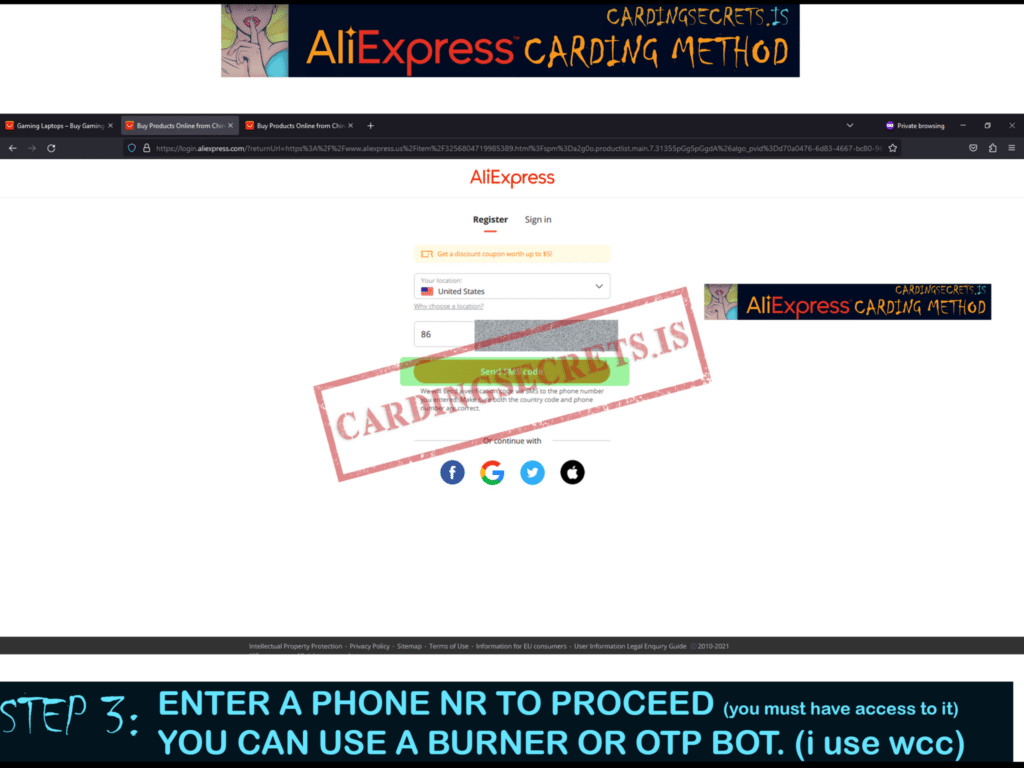 AliExpress Carding Method Step 3