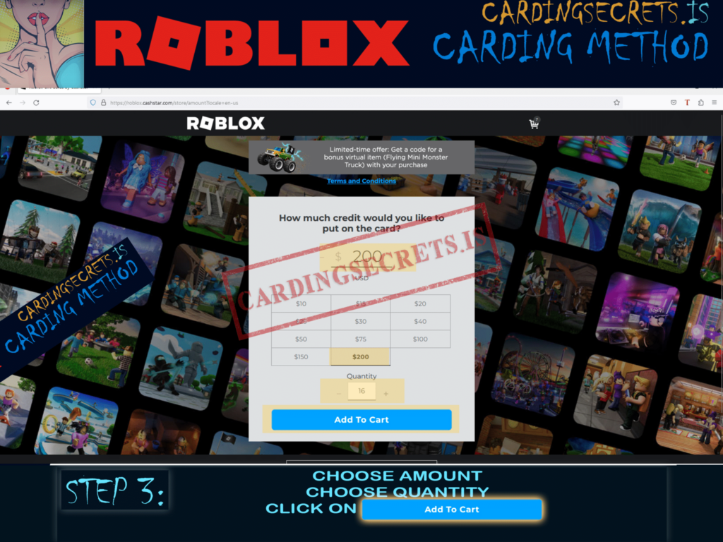 Step 3 roblox carding
