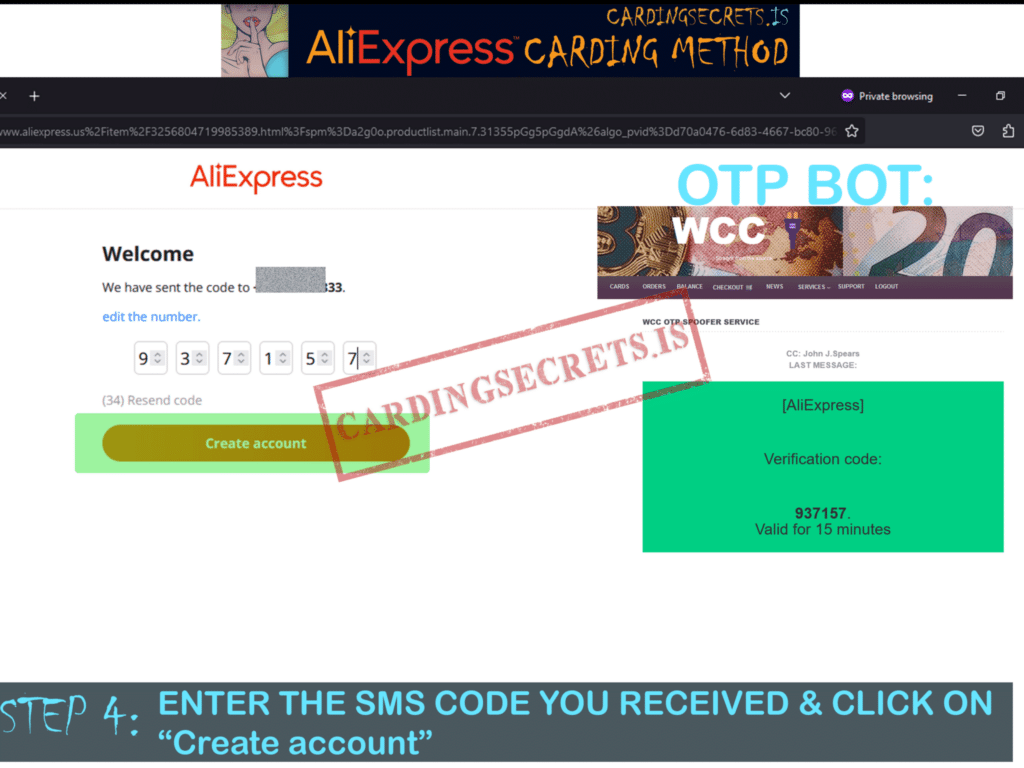 AliExpress Carding Method Step 4