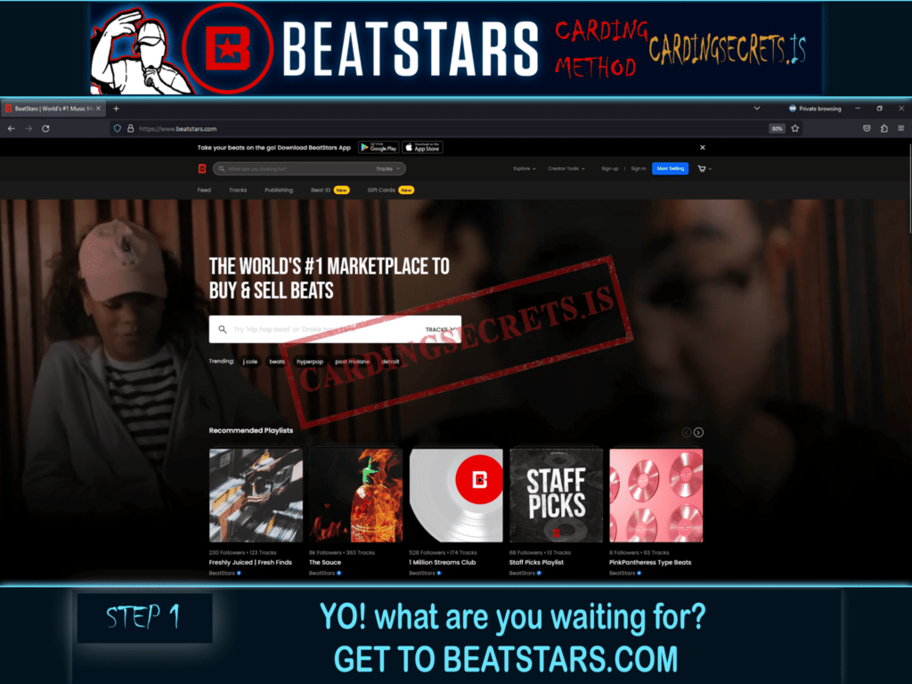 beatstars carding method step 1