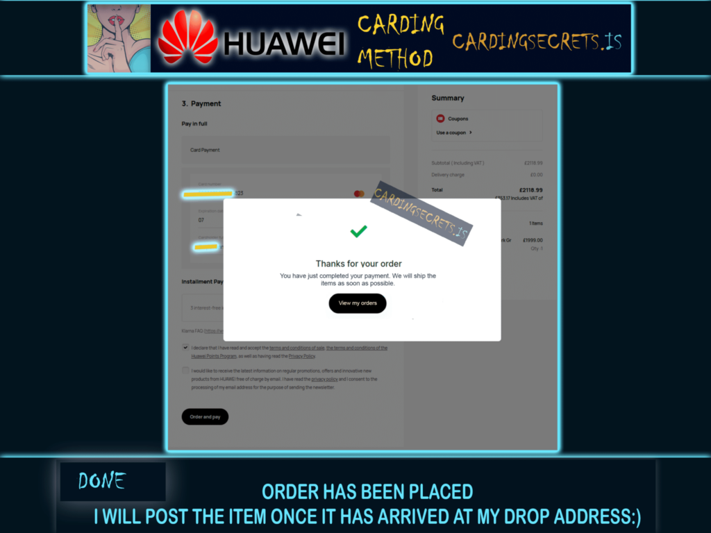 order confirmation