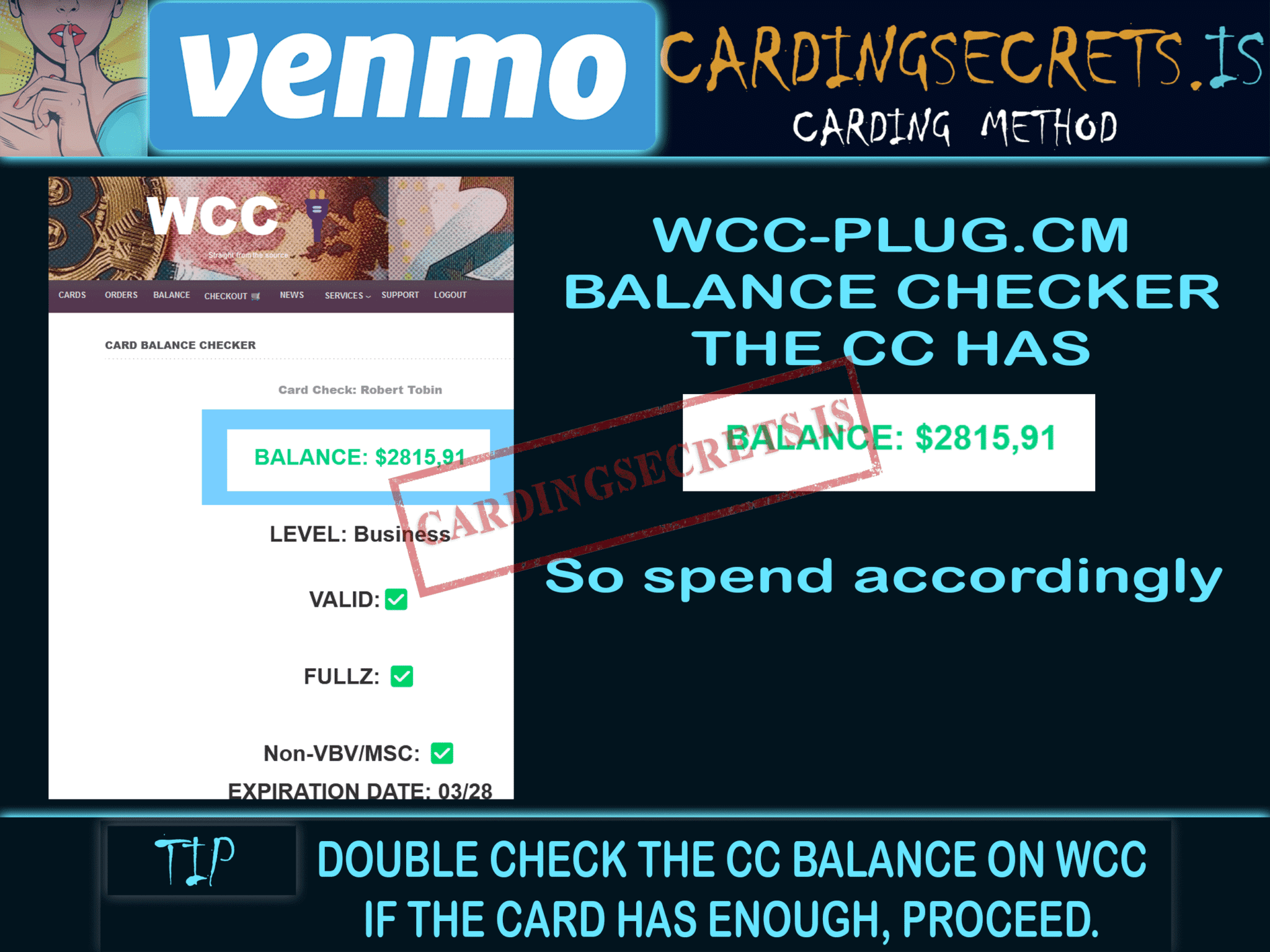 Ruthless & Unseen Venmo Carding Method 2024 Carding Methods