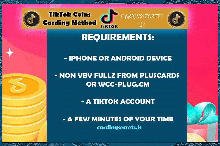 tiktok carding method requirements