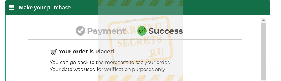 Payment processed