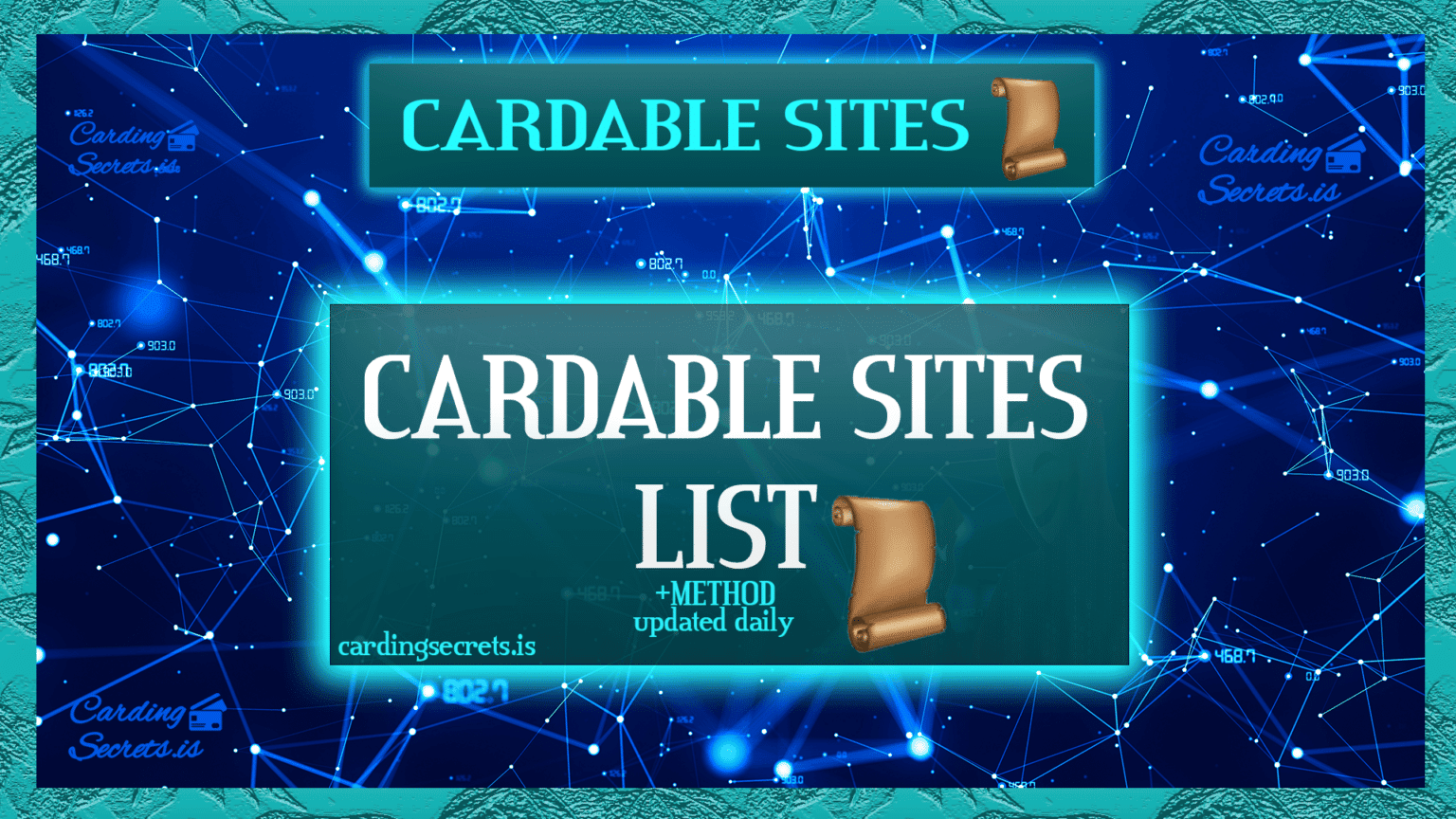 New List of Cardable sites (big carding secret) Carding Methods