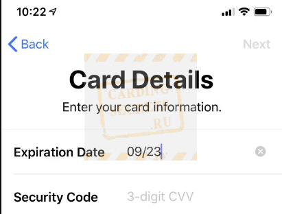 apple pay carding method