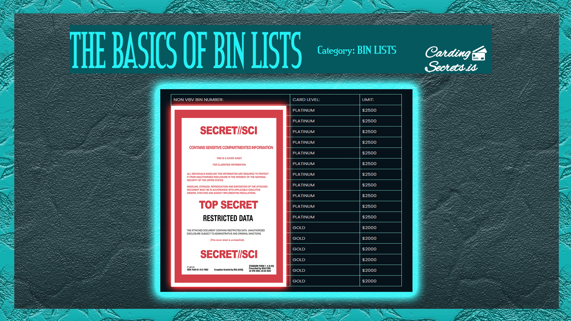 basics of bin lists