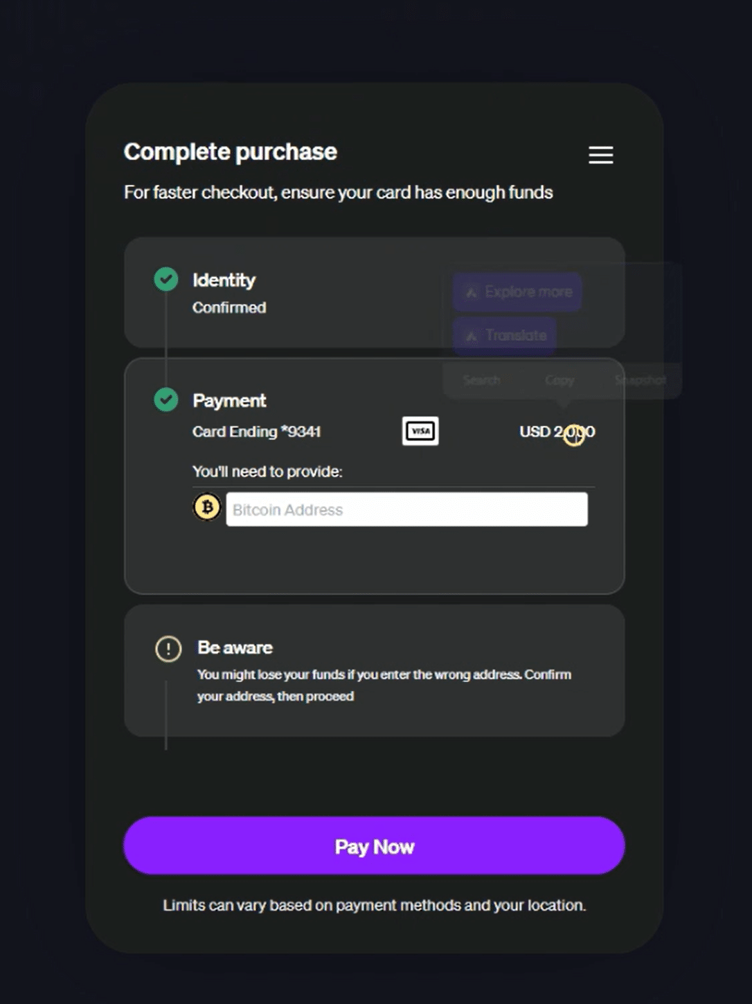 moonpay carding method complete purchase