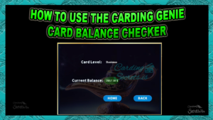 How to use the Carding Genie Balance Checker