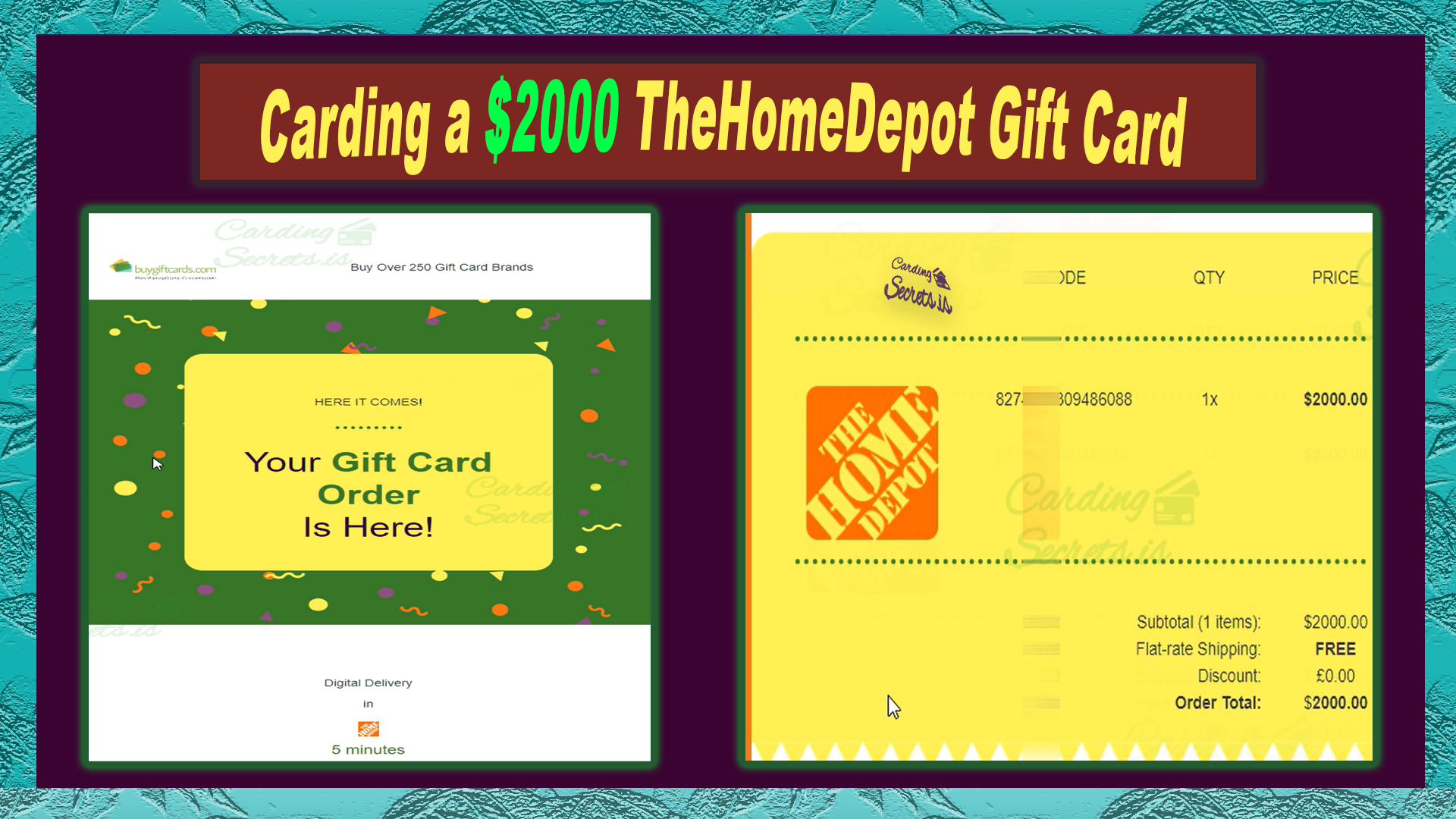 TheHomeDepot Gift Card Carding Method thumbnail