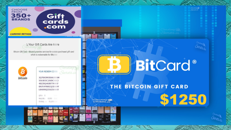 Bitcard Bitcoin Gift-Card Carding Method