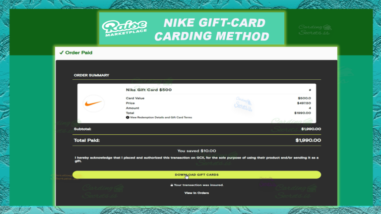 Raise Gift-Card Carding Method thumbnail