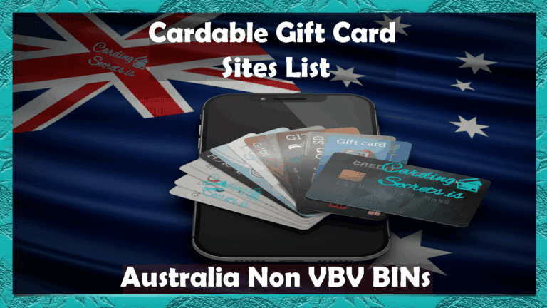 Cardable Gift Card Sites List Thumbnail For Australia NON VBV BINS