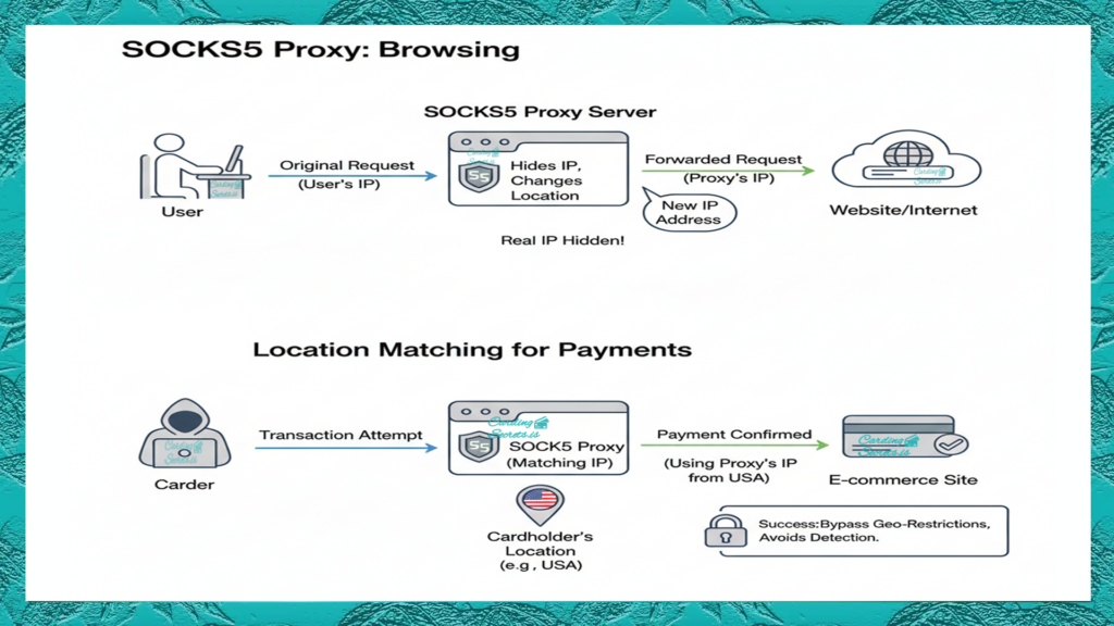 Socks5 Proxy Carding Infographic