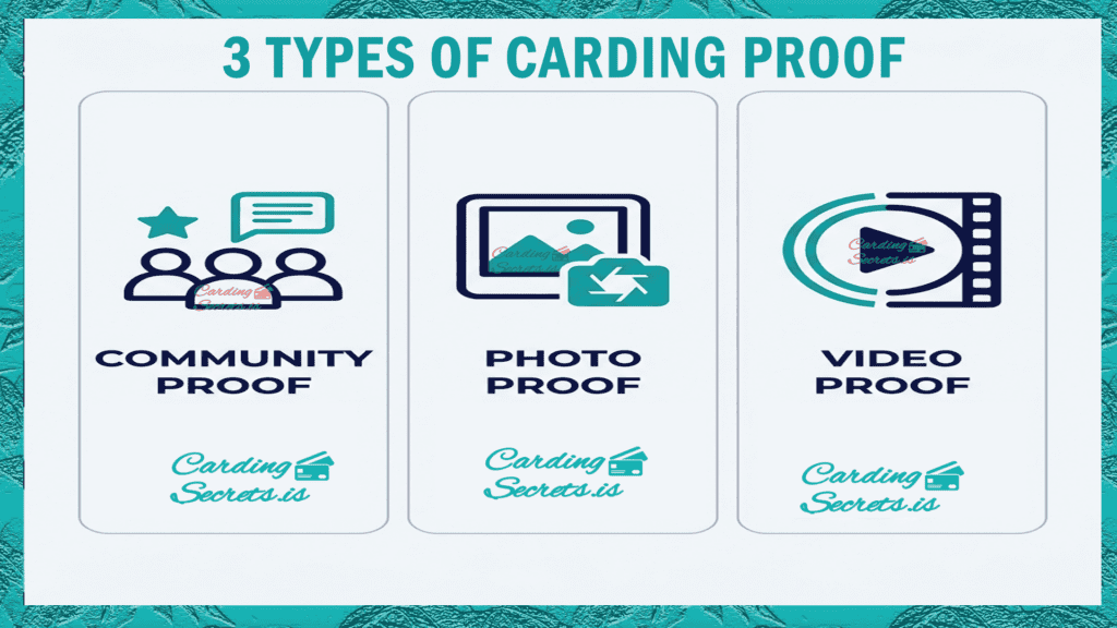 3 TYPES OF CARDING PROOF