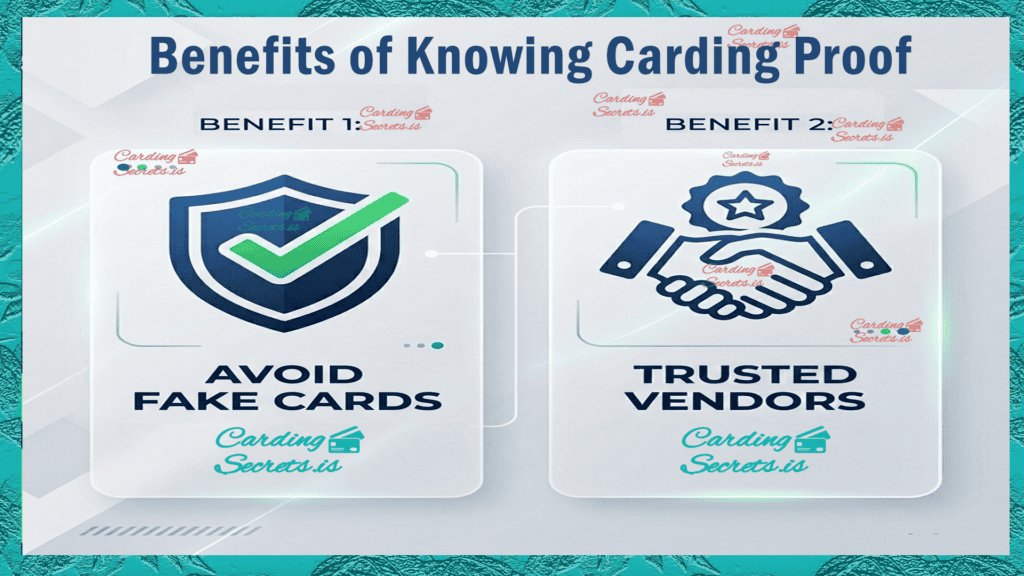 Carding Proof benefits infographic