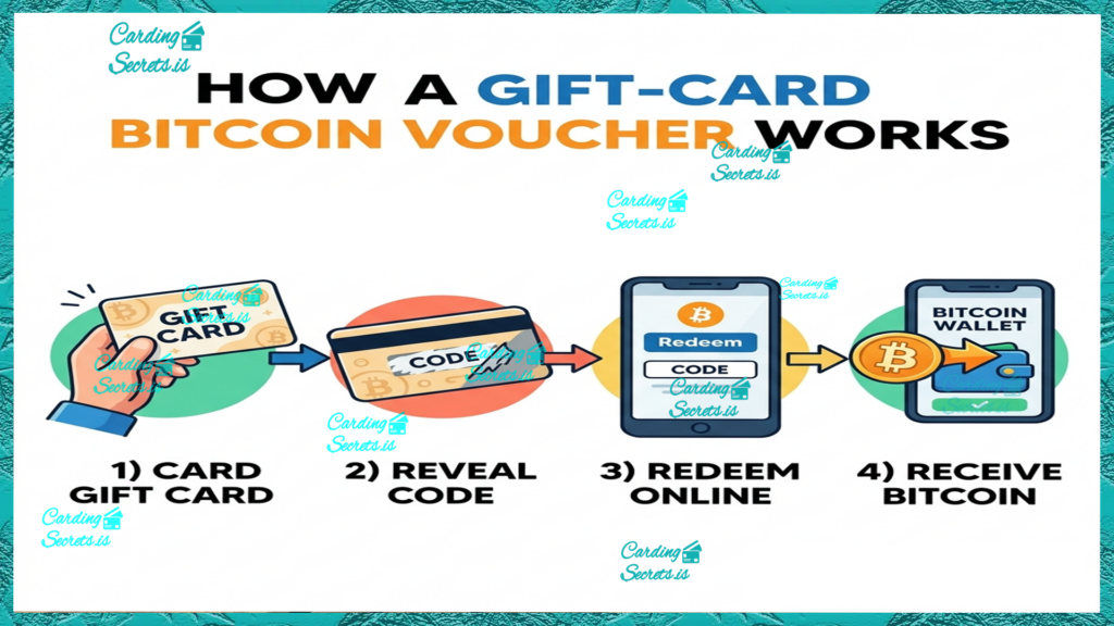 Infographic bitcoin gift card carding